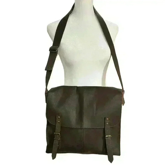 ROTHCO Brown Leather Medic Bag Hobo Tote Purse - Picture 7 of 15